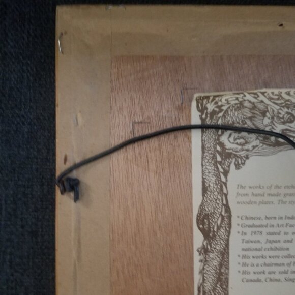 Yu Yuen Hong Original Etching - Limited Edition 147/1000- Rare - Vintage - Picture 3 of 12